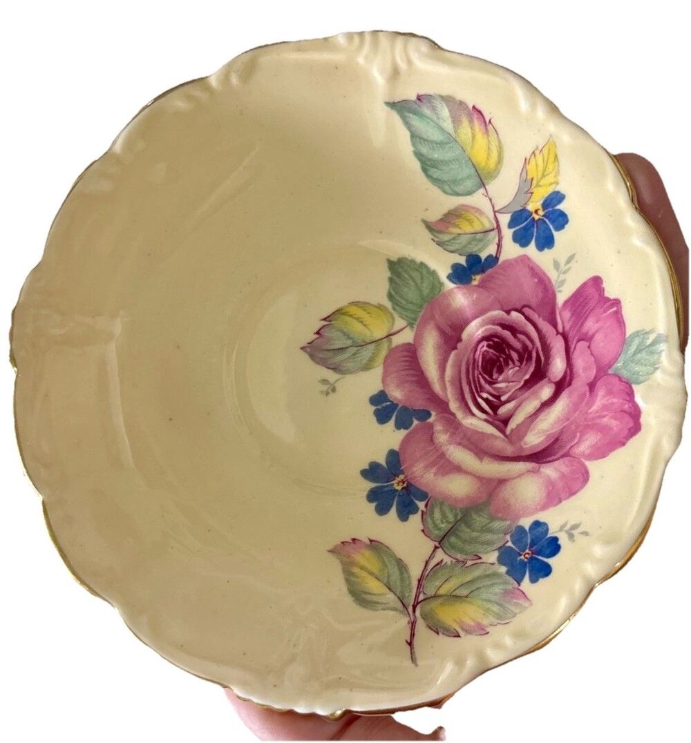 HTF Paragon Double Warrant G6860/1 Pink Rose 5.5” Teacup Saucer Fine Bone China